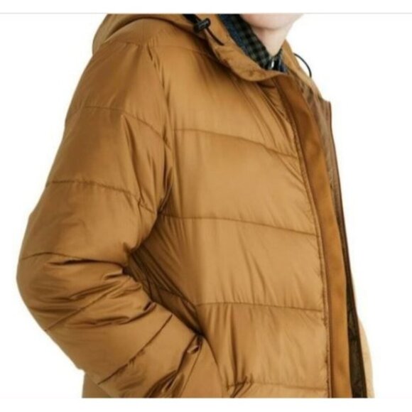 Madewell Men's Golden Brown Polyester Packable Puffer Jacket Size Medium 1754 - Picture 6 of 12